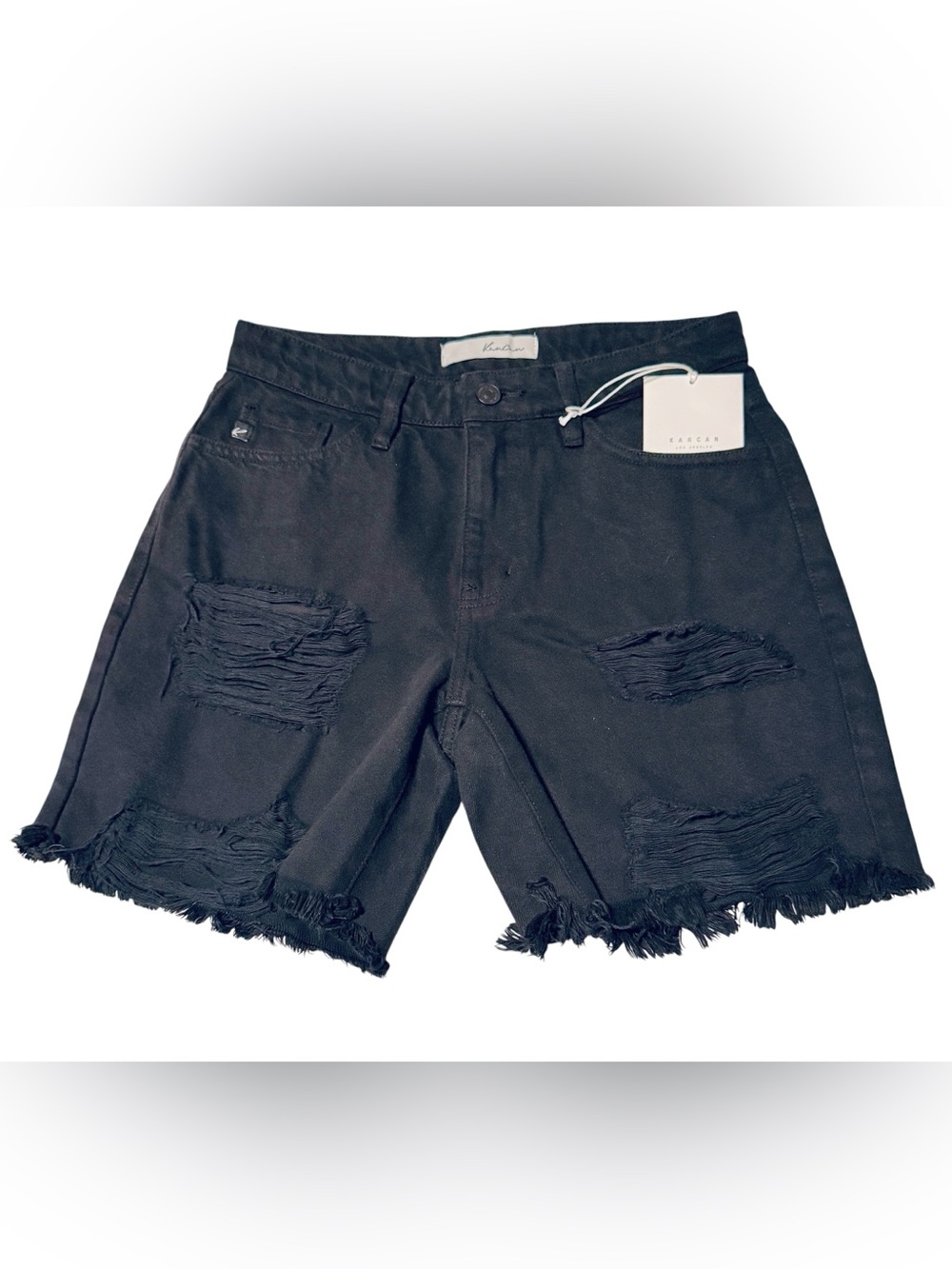 NWT KanCan Black Distressed Denim Shorts New with tags  - 100% cotton - Size S